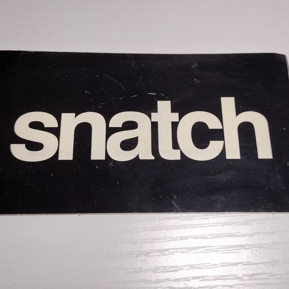 SNATCH Movie Promo Sticker 5.5 in x 3 in